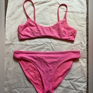 Aerie Bikini Swim suit, pink, size small